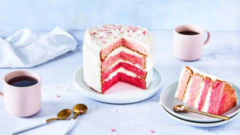 Pink layer cake