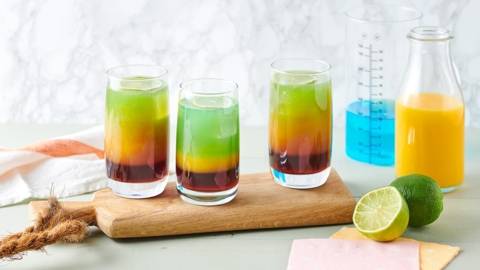 Rainbow cocktail