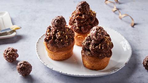 Cupcakes aux Ferrero Rocher