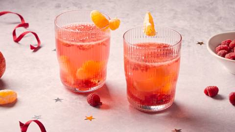 Gin tonic framboise mandarine