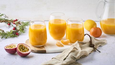 Cocktail mandarine, passion et citron