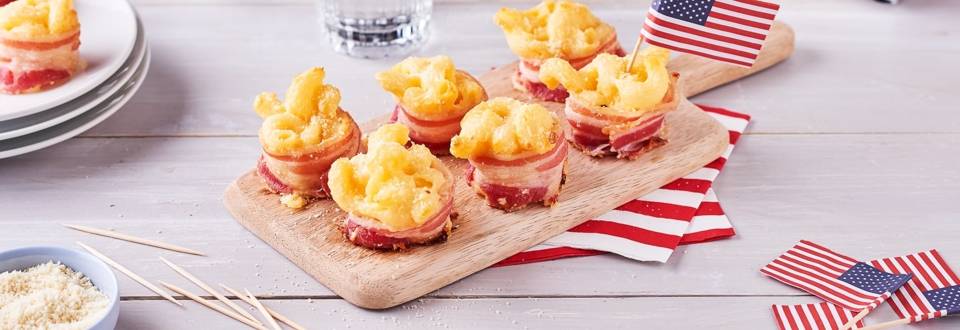 Bouchées de mac’n’cheese au bacon