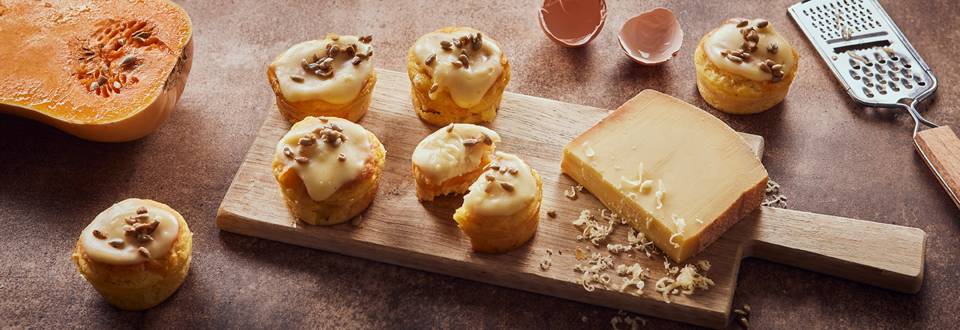 Muffins butternut et crème de comté