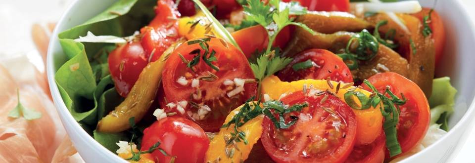 Salade de tomates et poivrons