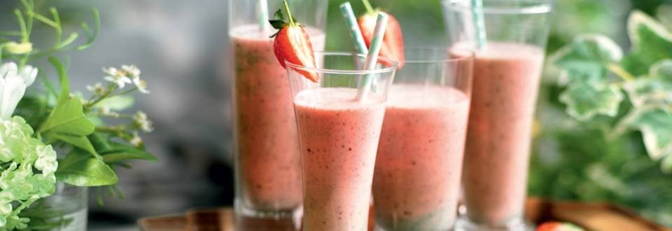 Milkshake fraise et menthe