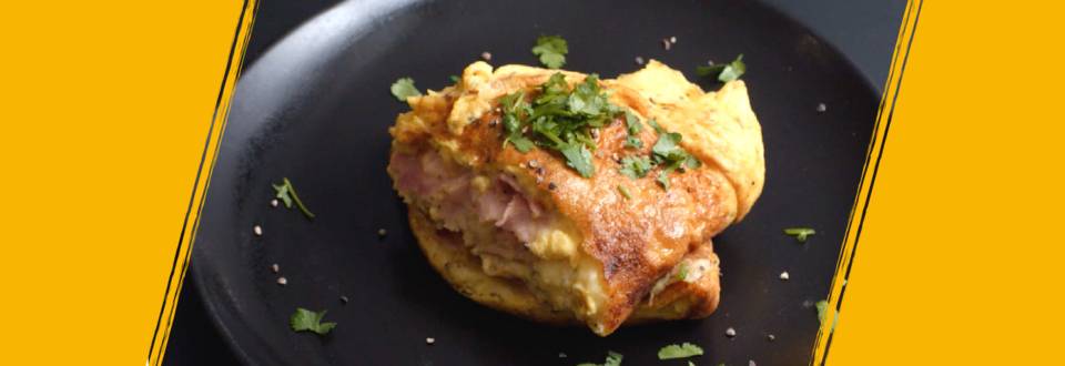 Omelette farcie jambon fromage