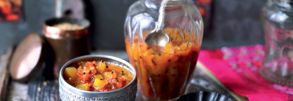 Chutney indien aux tomates et à la mangue
