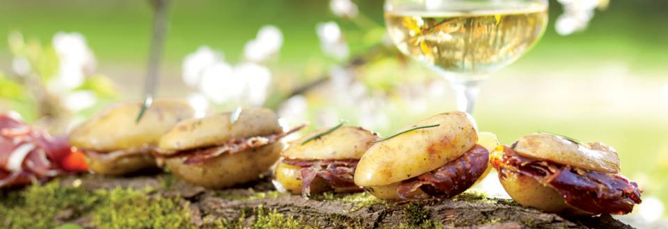 Papillotes de pommes de terre farcies au jambon espagnol